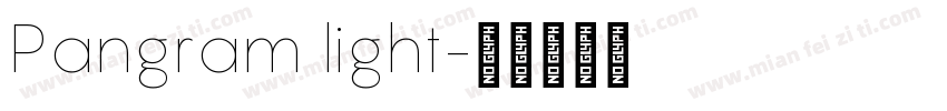 Pangram light字体转换